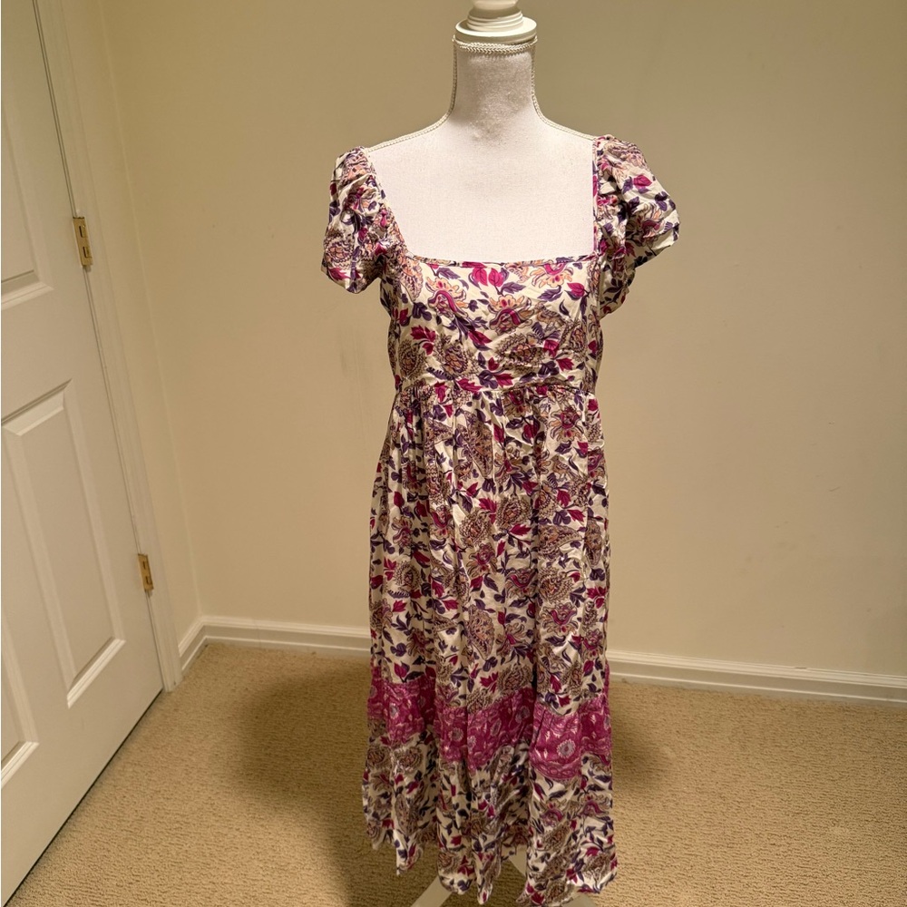 Floral ba&sh Dress with Pink and Purple Accents